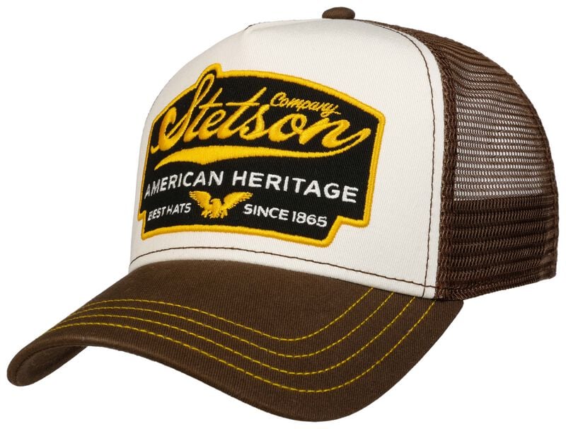 Casquette  de Stetson - Trucker Cap American Heritage - pour Unisexe - marron/blanc - Stetson