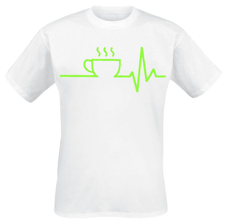 T-Shirt Manches courtes Fun de Food - ECG - Café - M à 3XL - pour Homme - blanc - Food