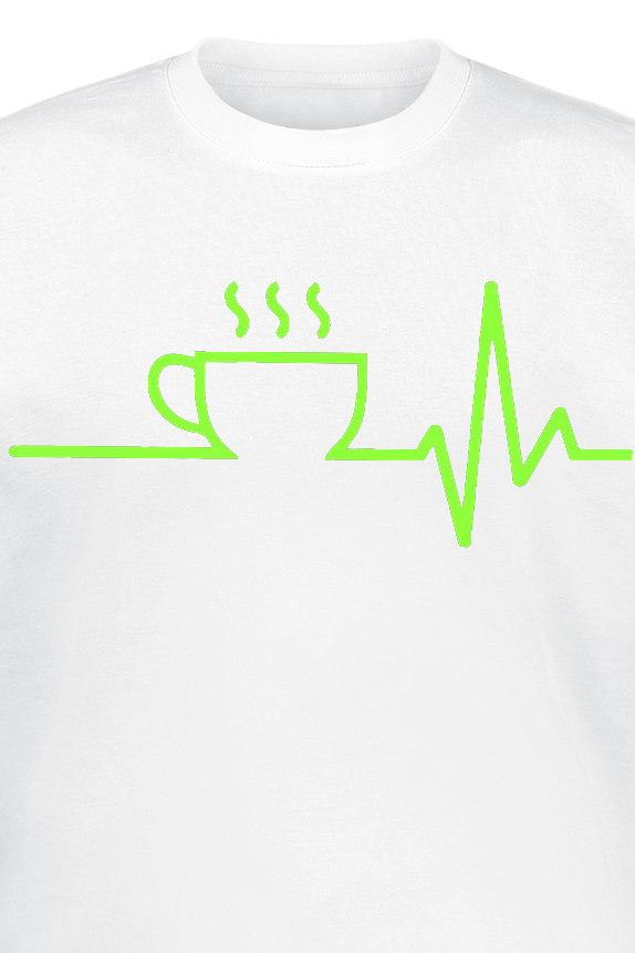 T-Shirt Manches courtes Fun de Food - ECG - Café - M à 3XL - pour Homme - blanc - Food - View 2