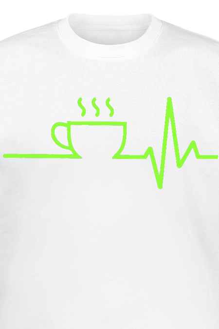 T-Shirt Manches courtes Fun de Food - ECG - Café - M à 3XL - pour Homme - blanc - Food - View 2