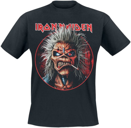 T-Shirt Manches courtes  de Iron Maiden - Portrait Eddie Circle - S à 4XL - pour Homme - noir - Iron Maiden