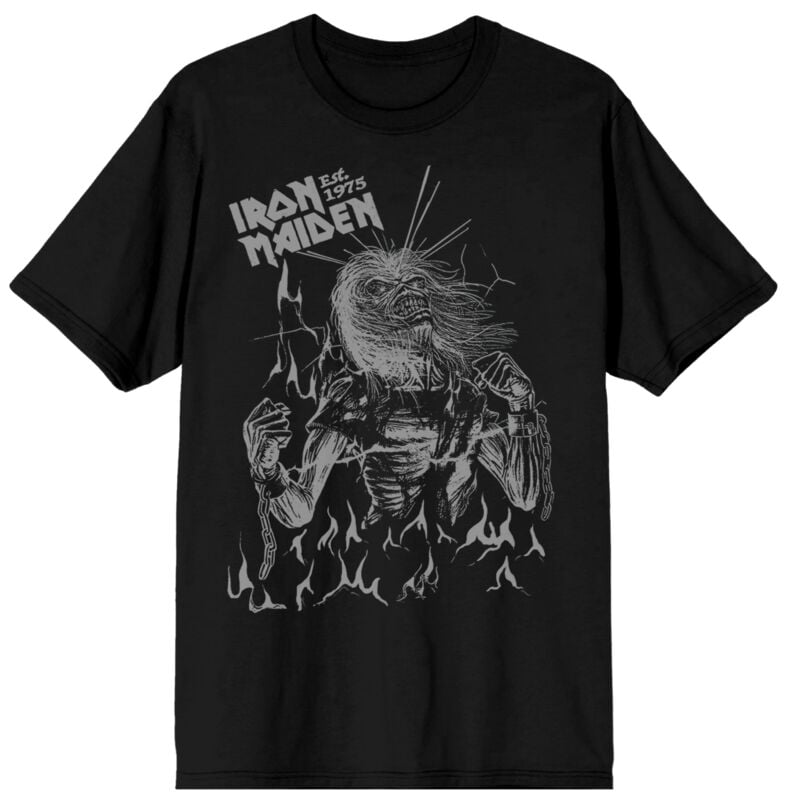 T-Shirt Manches courtes  de Iron Maiden - LAD Flames - S à 4XL - pour Homme - noir - Iron Maiden