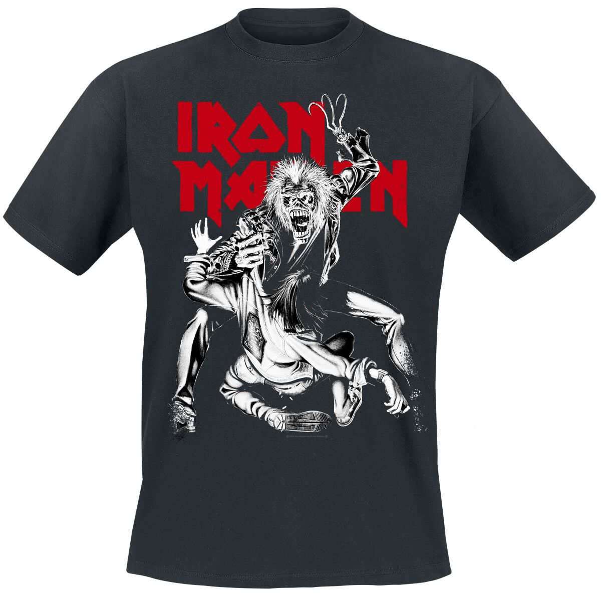 T-Shirt Manches courtes  de Iron Maiden - Claw Crop Red - S à M - pour Homme - noir - Iron Maiden