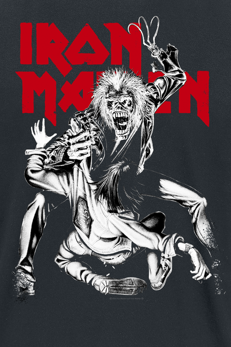 T-Shirt Manches courtes  de Iron Maiden - Claw Crop Red - S à M - pour Homme - noir - Iron Maiden - View 2