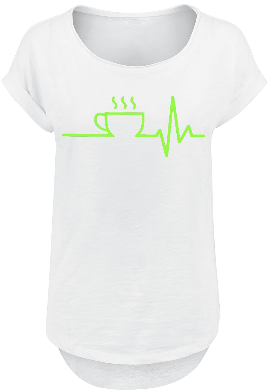 T-Shirt Manches courtes Fun de Food - ECG - Café - L à XL - pour Femme - blanc - Food