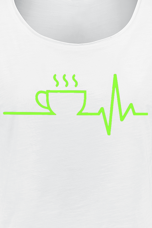 T-Shirt Manches courtes Fun de Food - ECG - Café - L à XL - pour Femme - blanc - Food - View 2