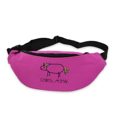 Sac Banane Unicorn de Slogans - Licorne Death Metal - Sac Banane - pour Unisexe - fuchsia - Slogans