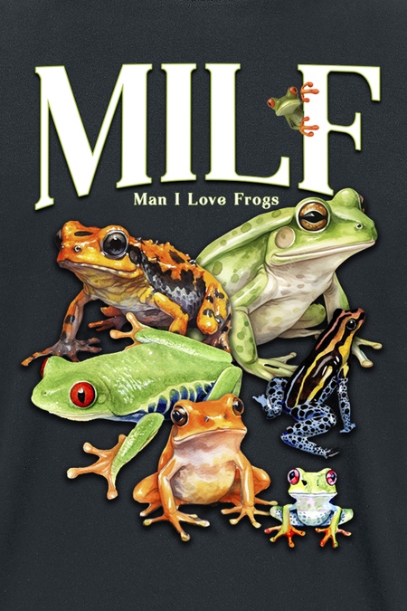 T-Shirt Manches courtes Fun de Slogans - MILF - M à 3XL - pour Homme - noir - Slogans - View 2