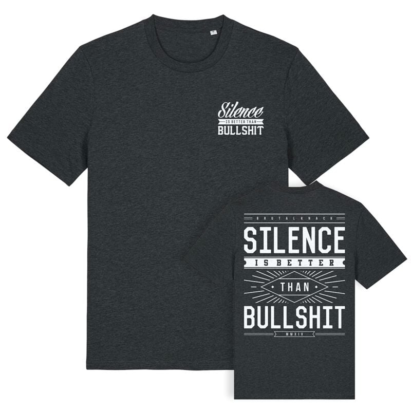 T-Shirt Manches courtes  de Brutal Knack - Silence - T-shirt - L à XL - pour Homme - noir - Brutal Knack