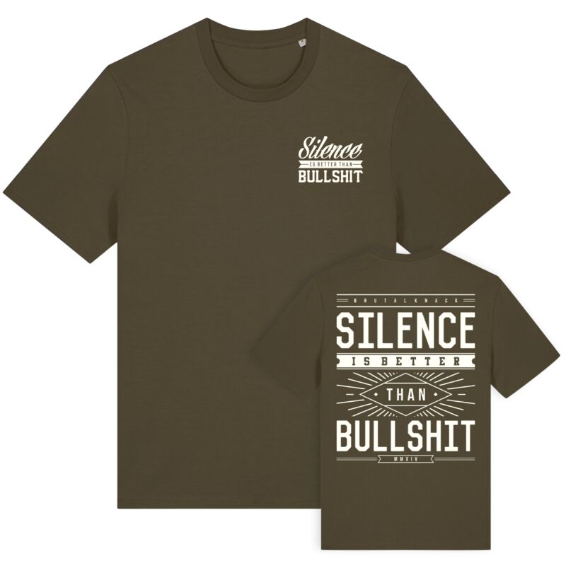 T-Shirt Manches courtes  de Brutal Knack - Silence - T-shirt - L à XL - pour Homme - kaki - Brutal Knack