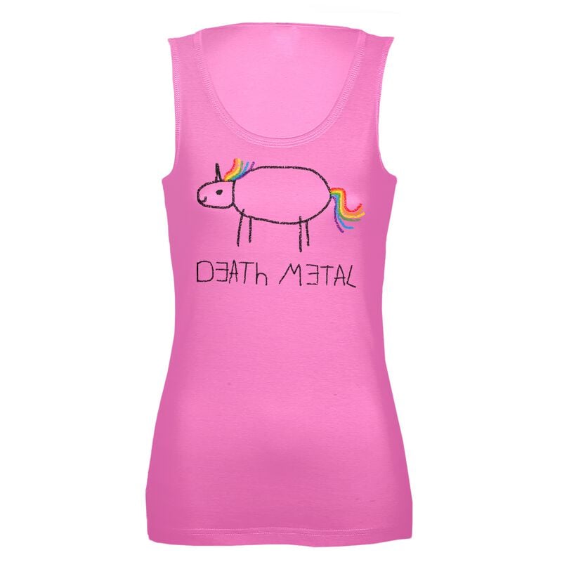Débardeur Unicorn de Tierisch - Licorne Death Metal - Dabérdeur - S à XXL - pour Femme - rose - Tierisch