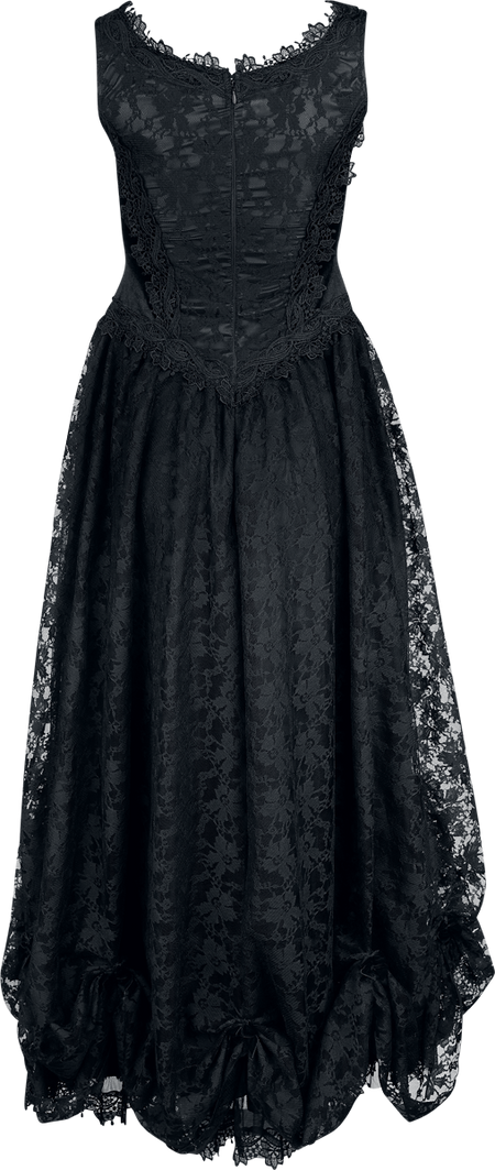 Robe longue Gothic de Sinister Gothic - Robe Longue Gothique - S à 3XL - pour Femme - noir/rose - Sinister Gothic - View 2
