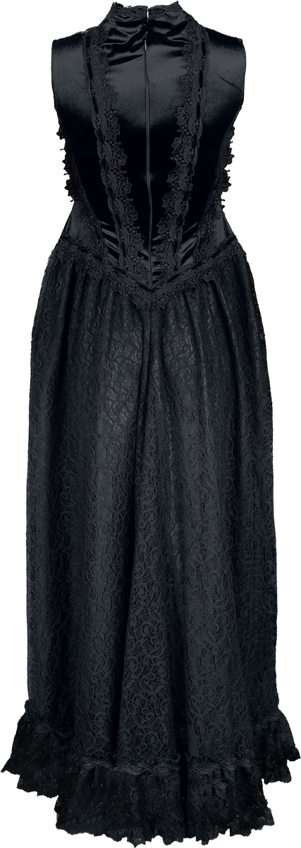 Robe longue Gothic de Sinister Gothic - Robe Longue Gothique - S à XXL - pour Femme - noir/lilas - Sinister Gothic - View 2