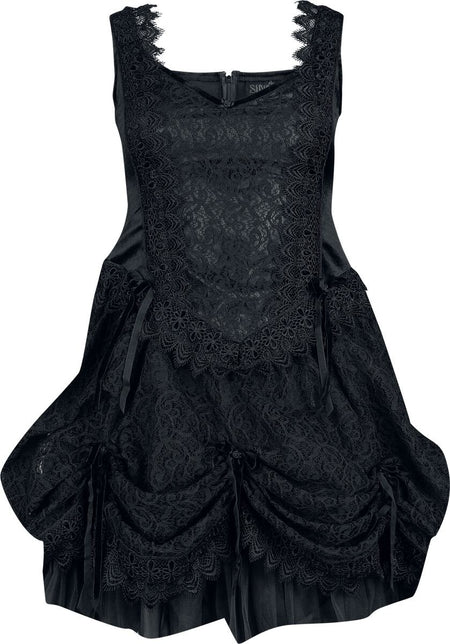 Robe courte Gothic de Sinister Gothic - Mini-Robe Gothique - S à XXL - pour Femme - noir - Sinister Gothic