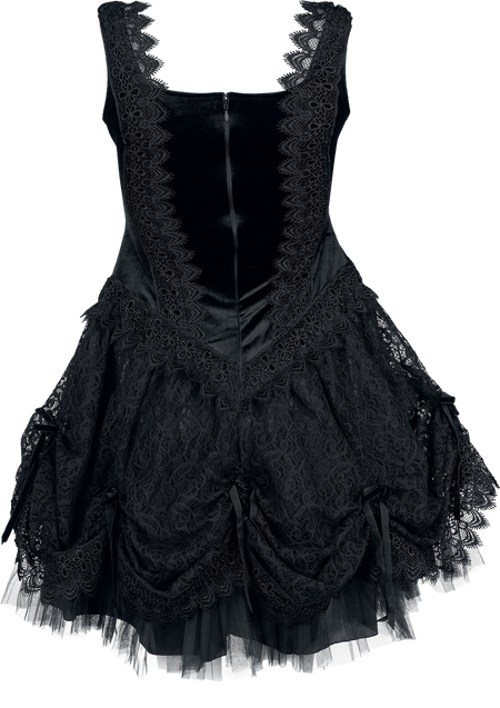 Robe courte Gothic de Sinister Gothic - Mini-Robe Gothique - S à XXL - pour Femme - noir - Sinister Gothic - View 2