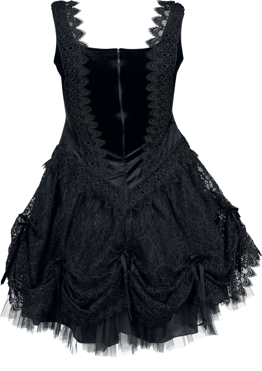 Robe courte Gothic de Sinister Gothic - Mini-Robe Gothique - S à XXL - pour Femme - noir - Sinister Gothic - View 2