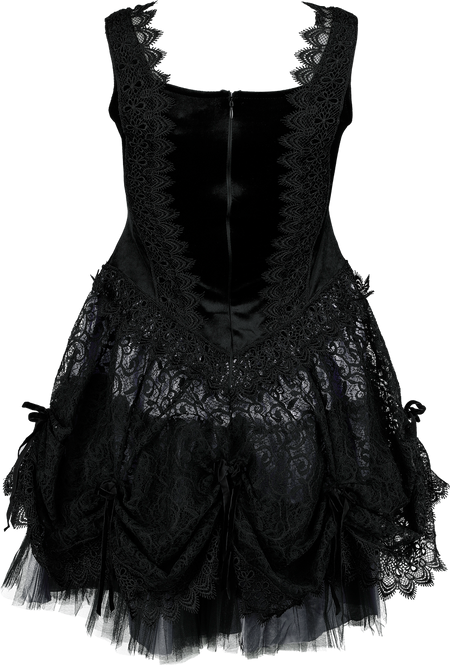 Robe courte Gothic de Sinister Gothic - Mini-Robe Gothique - S à XXL - pour Femme - noir - Sinister Gothic - View 2