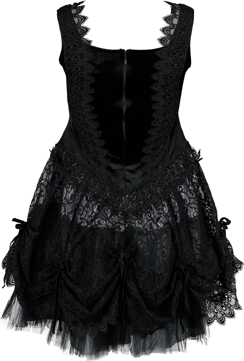 Robe courte Gothic de Sinister Gothic - Mini-Robe Gothique - S à XXL - pour Femme - noir - Sinister Gothic - View 2