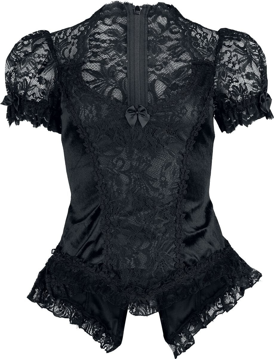Chemisier Gothic de Sinister Gothic - Top De Style Gothique - M à XXL - pour Femme - noir - Sinister Gothic