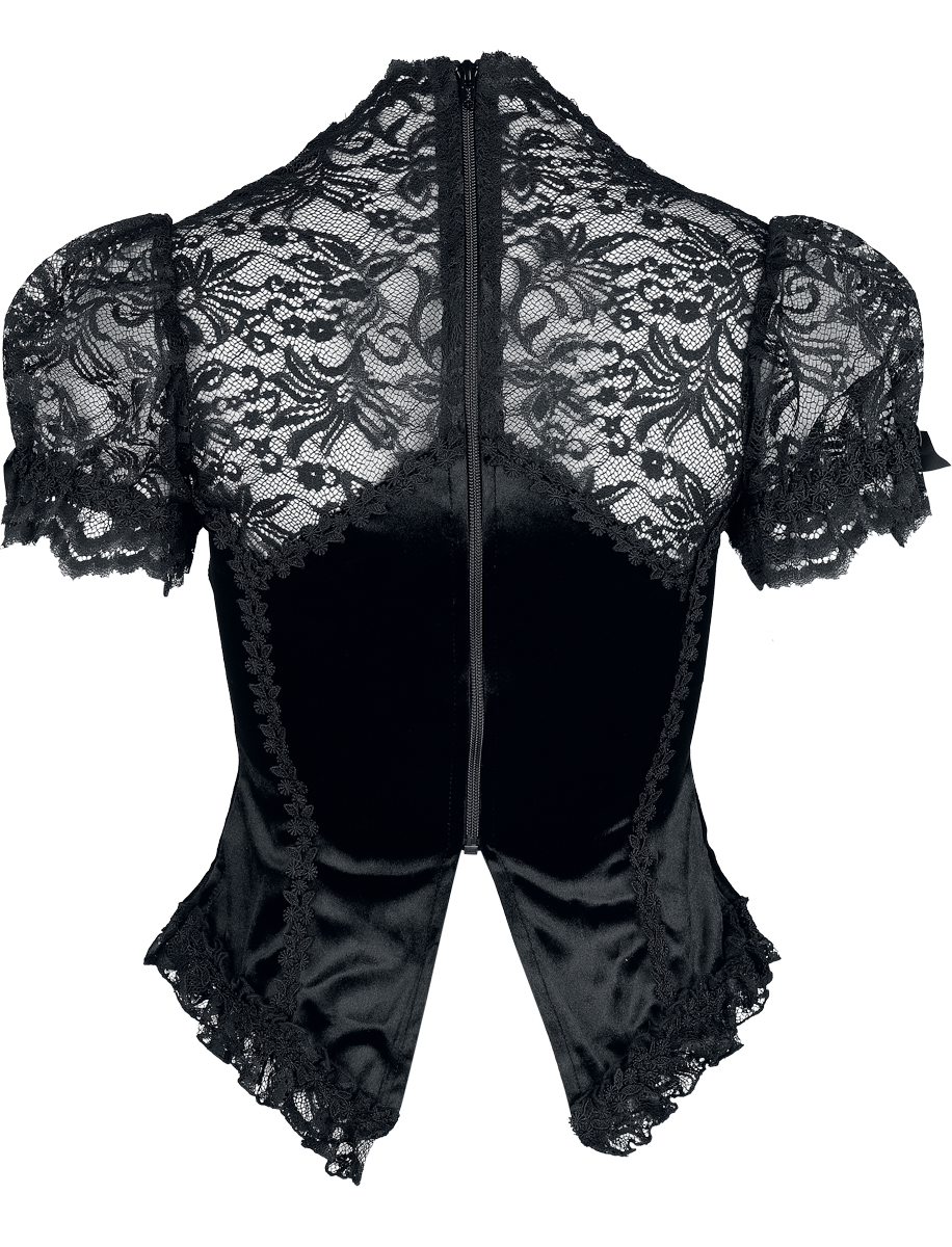 Chemisier Gothic de Sinister Gothic - Top De Style Gothique - M à XXL - pour Femme - noir - Sinister Gothic - View 2