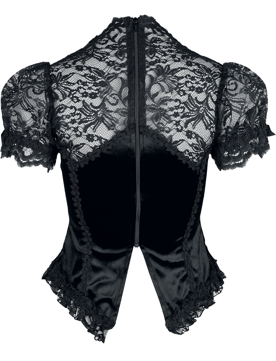 Chemisier Gothic de Sinister Gothic - Top De Style Gothique - M à XXL - pour Femme - noir - Sinister Gothic - View 2