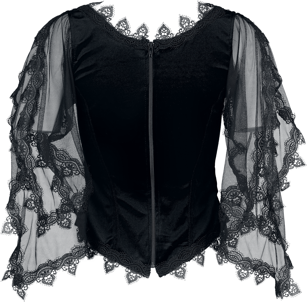 Chemisier Gothic de Sinister Gothic - Top De Style Gothique - S à 4XL - pour Femme - noir - Sinister Gothic - View 2