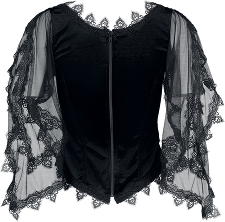 Chemisier Gothic de Sinister Gothic - Top De Style Gothique - S à 4XL - pour Femme - noir - Sinister Gothic - View 2
