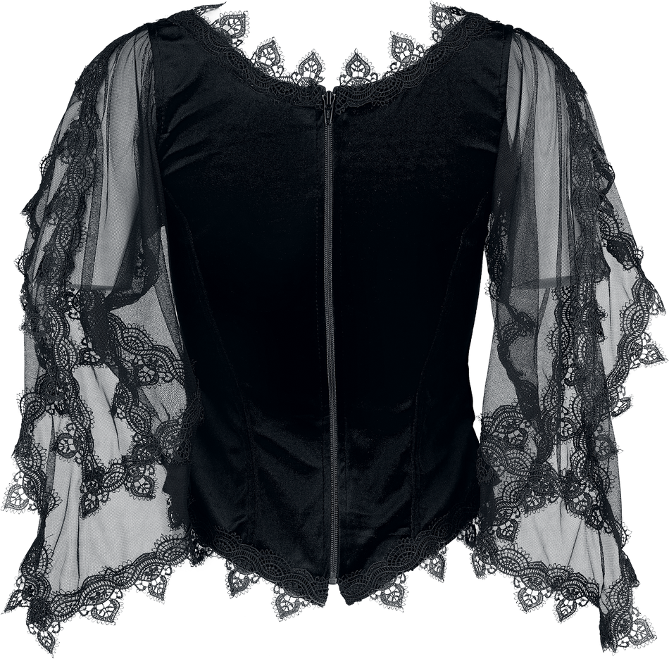 Chemisier Gothic de Sinister Gothic - Top De Style Gothique - S à 4XL - pour Femme - noir - Sinister Gothic - View 2