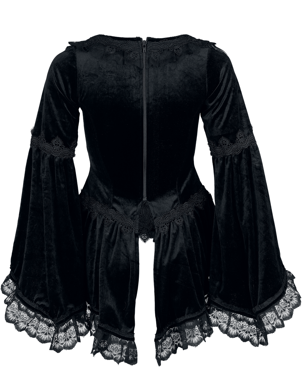 T-shirt manches longues Gothic de Sinister Gothic - Top De Style Gothique - S à XXL - pour Femme - noir - Sinister Gothic - View 2