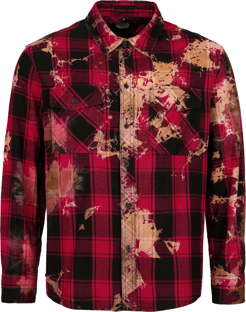 Chemise en flanelle  de Rock Rebel by EMP - Effet Serpent - Manteau - M à XXL - pour Homme - rouge/noir - Rock Rebel by EMP