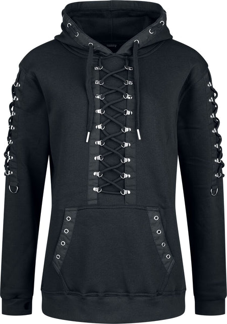 Sweat-shirt à capuche Gothic de Banned Alternative - Spirelock Hoodie - M à 4XL - pour Homme - noir - Banned Alternative