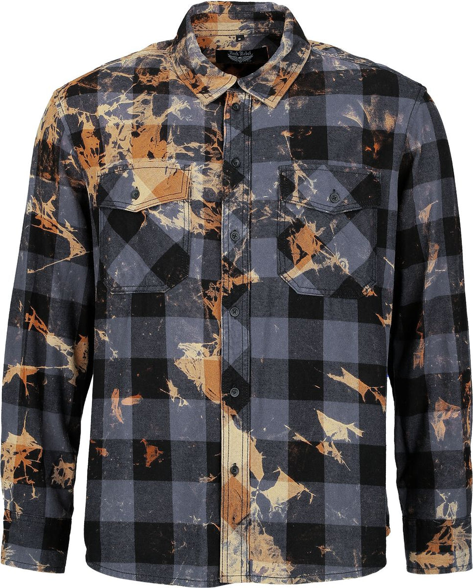 Chemise en flanelle  de Rock Rebel by EMP - Effet Serpent - Manteau - M à XXL - pour Homme - bleu/noir - Rock Rebel by EMP