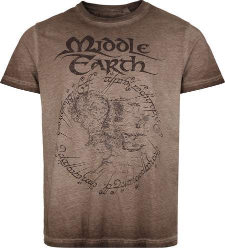 T-Shirt Manches courtes  de Le Seigneur Des Anneaux - Middle Earth - S à 4XL - pour Homme - marron clair - Le Seigneur Des Anneaux