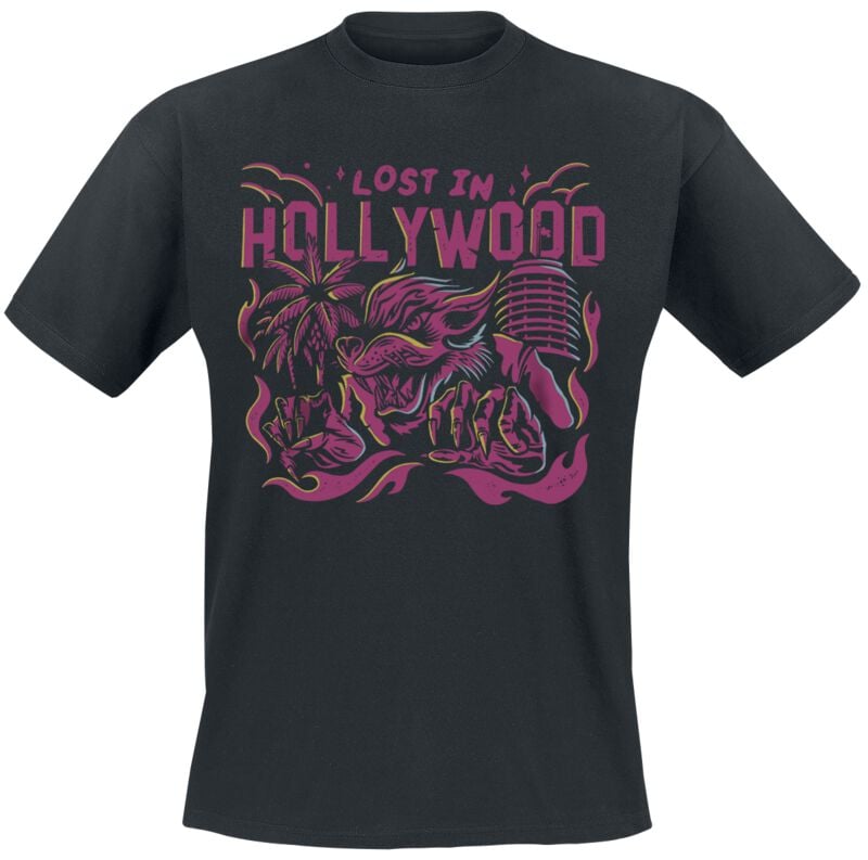 T-Shirt Manches courtes  de Lost In Hollywood - Wolf - S à XXL - pour Homme - noir - Lost In Hollywood