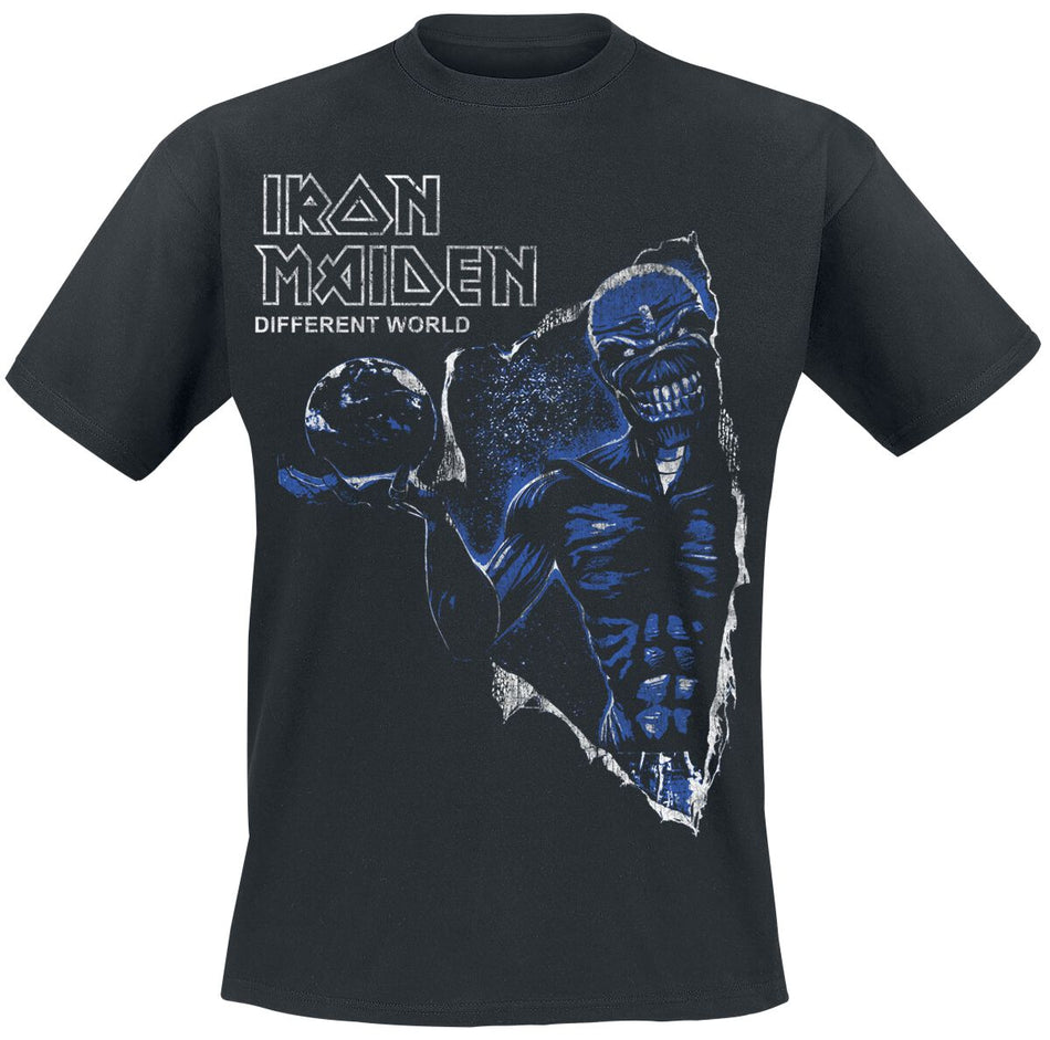 T-Shirt Manches courtes  de Iron Maiden - Different World Reversed - S à XXL - pour Homme - noir - Iron Maiden