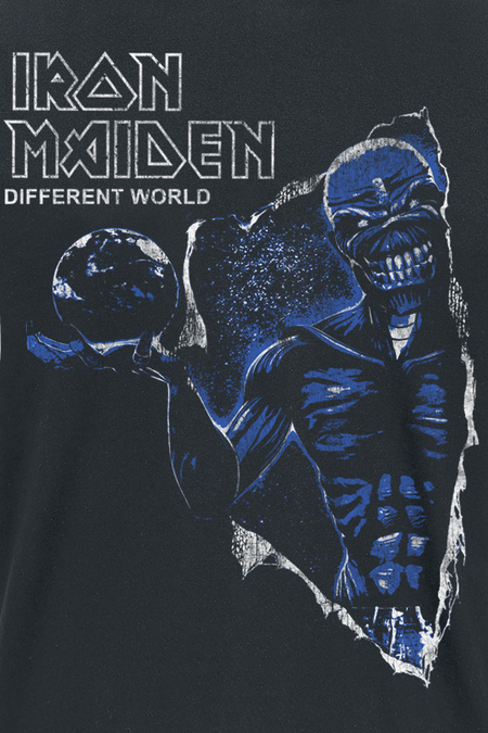 T-Shirt Manches courtes  de Iron Maiden - Different World Reversed - S à XXL - pour Homme - noir - Iron Maiden - View 2