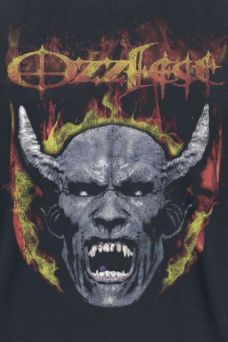 T-Shirt Manches courtes  de Ozzy Osbourne - Devil Face Seam Spray - S à 4XL - pour Homme - noir - Ozzy Osbourne - View 2