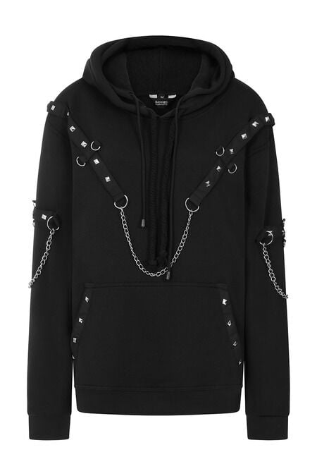 Sweat-shirt à capuche Gothic de Banned Alternative - Rogueweave - Sweat à Capuche - S à 4XL - pour Homme - noir - Banned Alternative