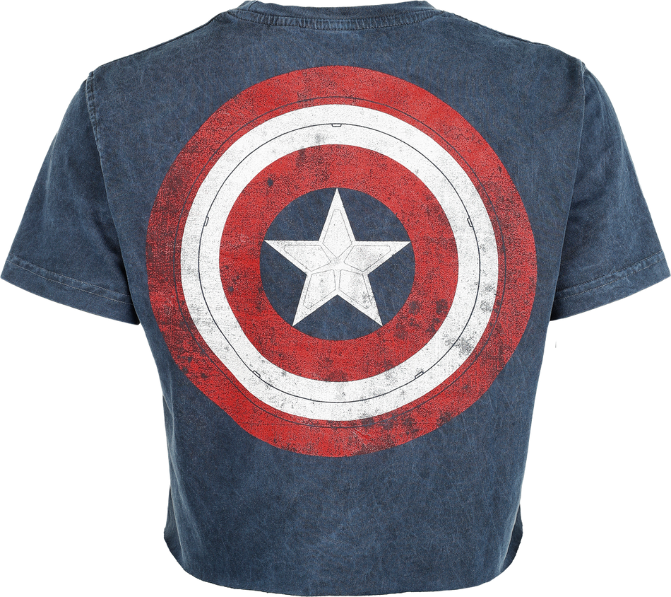 T-Shirt Manches courtes Disney de Captain America - Captain Logo - S à XXL - pour Femme - bleu - Captain America - View 2