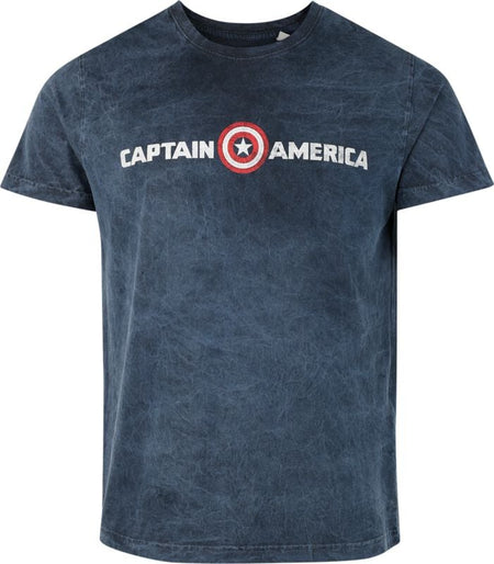 T-Shirt Manches courtes Disney de Captain America - Captain Logo - S à 4XL - pour Homme - bleu - Captain America