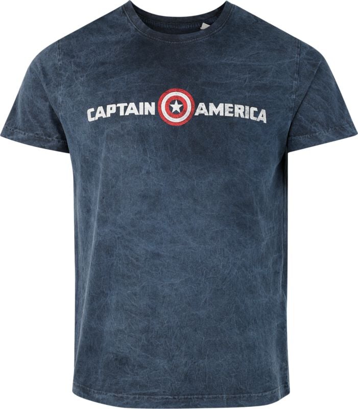 T-Shirt Manches courtes Disney de Captain America - Captain Logo - S à 4XL - pour Homme - bleu - Captain America