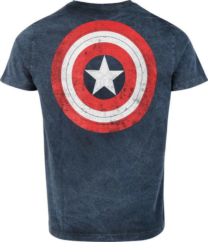 T-Shirt Manches courtes Disney de Captain America - Captain Logo - S à 4XL - pour Homme - bleu - Captain America - View 2