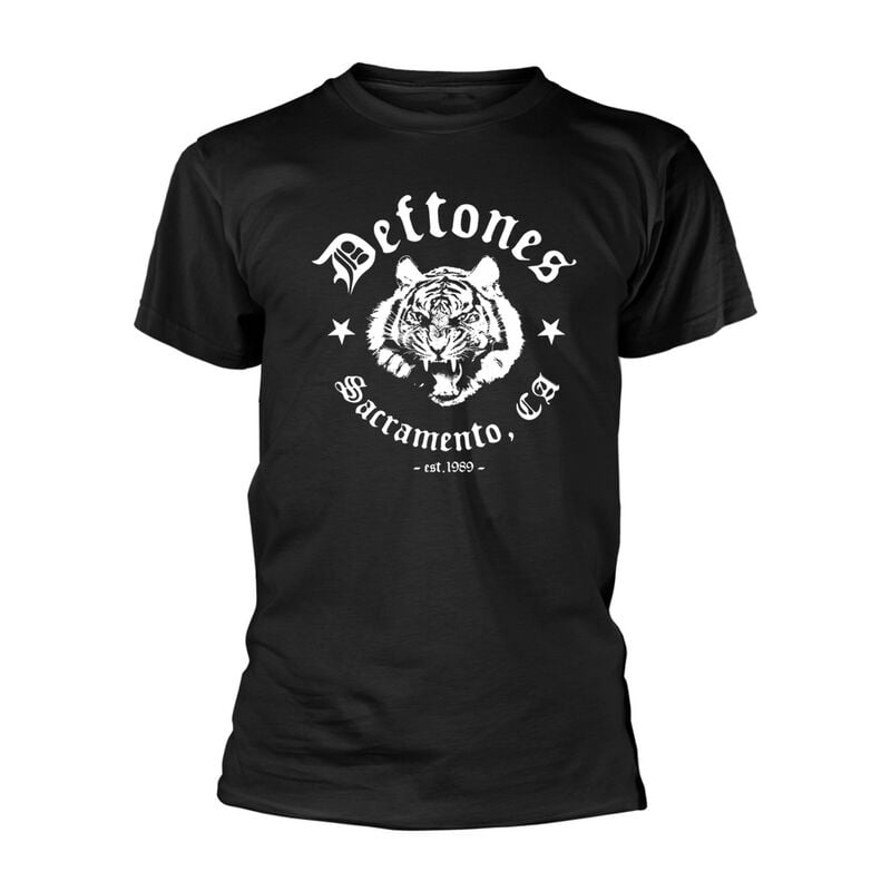 T-Shirt Manches courtes  de Deftones - Tiger Sacramento - S à XXL - pour Homme - noir - Deftones