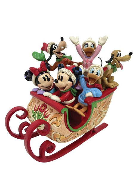 Figurine de collection Disney de Mickey & Minnie Mouse - A Sleigh Full of Joy - pour Unisexe - multicolore - Mickey & Minnie Mouse