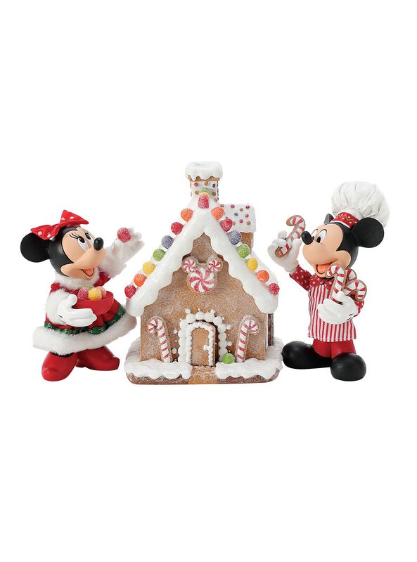 Statuette Disney de Mickey & Minnie Mouse - Mickey Mouse - Maison de Pain d'Épice - pour Unisexe - multicolore - Mickey & Minnie Mouse