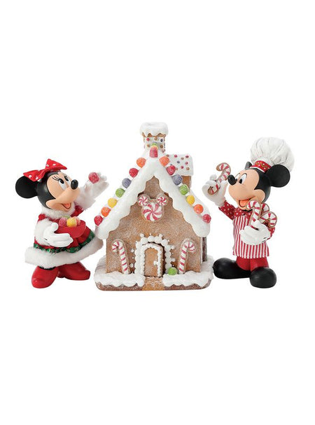 Statuette Disney de Mickey & Minnie Mouse - Mickey Mouse - Maison de Pain d'Épice - pour Unisexe - multicolore - Mickey & Minnie Mouse