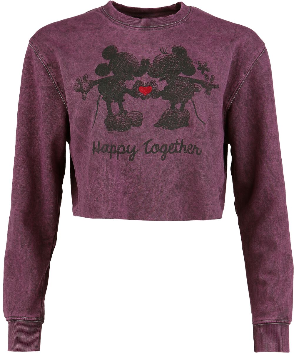 Sweat-shirt Disney de Mickey & Minnie Mouse - Happy Together - S à XXL - pour Femme - lilas - Mickey & Minnie Mouse