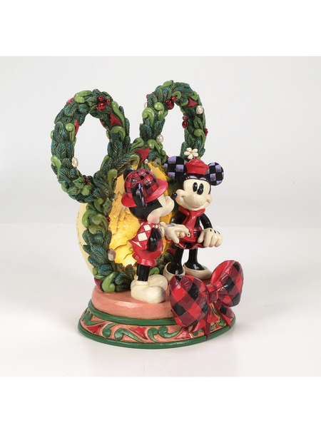 Figurine de collection Disney de Mickey & Minnie Mouse - Magical Winter Moments qui s'allume - pour Unisexe - multicolore - Mickey & Minnie Mouse - View 2