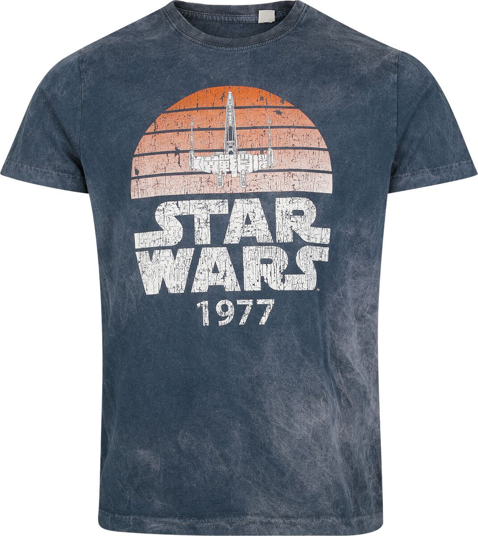 T-Shirt Manches courtes Disney de Star Wars - X-Wing - M à 4XL - pour Homme - bleu - Star Wars