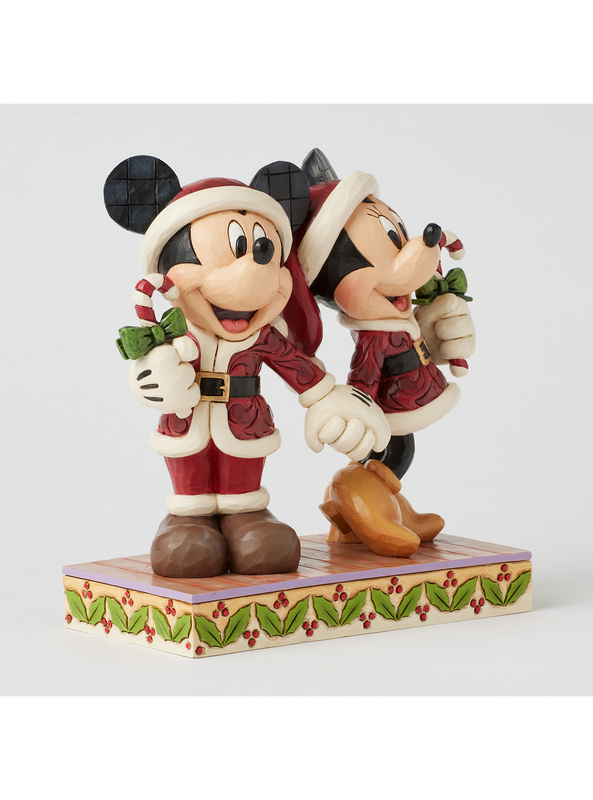 Figurine de collection Disney de Mickey & Minnie Mouse - Candy Cane Christmas - pour Unisexe - multicolore - Mickey & Minnie Mouse - View 2